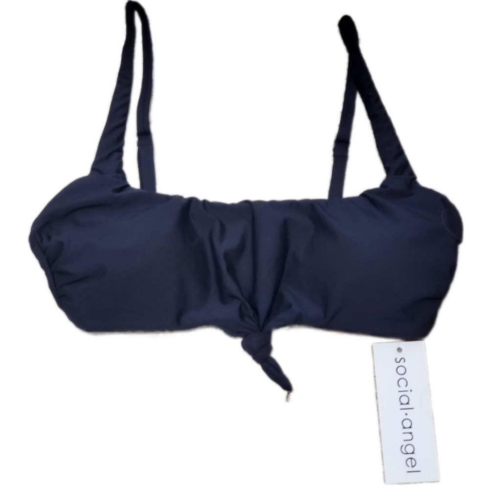 Black Swimsuit Top By Social Angel Size Small NWT